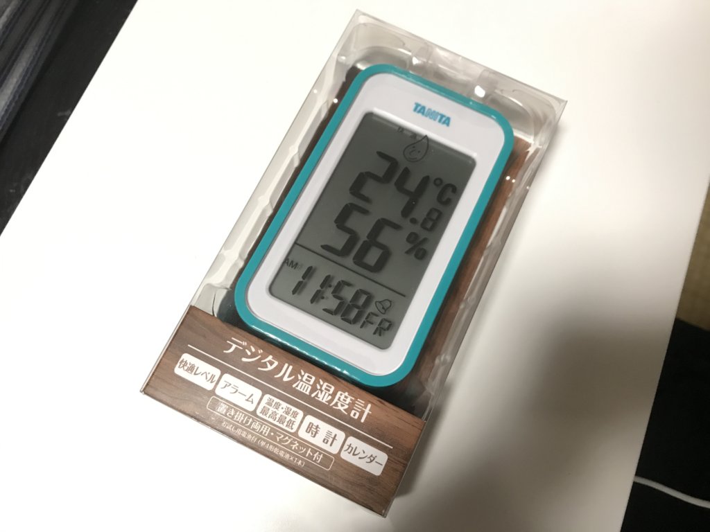 タニタ デジタル温度湿度計(TT-559) レビュー】コンパクトで使いやすい温湿度計